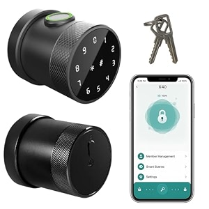 golens 2pcs new 2025 royale x40 smart digital door lock  5-way unlock fingerprint pin rfid otp app mechanical key privacy  premium round knob  main door bedroom amp office