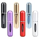 GOLF 6pcs 5ML Portable Mini Refillable Perfume Atomizer Spray Bottle with 2 Funnel Filler for Travel Purse