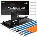 Golf Alignment Sticks Holder, Golf Training Aid with Alignment Sticks & Protective Padding, Swing Trainer Practice Teaching Aid Driving Range for Aiming, Putting, Swing, Golf Gifts for Men Women