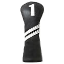 Golf Club Covers,4pcs or 1pc Golf Headcovers for Woods and Driver Fairway Hybrids Women Men - Premium PU Leather with Interchangeable Tags & Magnetic Blade and Mallet Putter Covers
