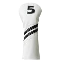 Golf Club Covers,4pcs or 1pc Golf Headcovers for Woods and Driver Fairway Hybrids Women Men - Premium PU Leather with Interchangeable Tags & Magnetic Blade and Mallet Putter Covers