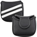 Golf Club Covers,4pcs or 1pc Golf Headcovers for Woods and Driver Fairway Hybrids Women Men - Premium PU Leather with Interchangeable Tags & Magnetic Blade and Mallet Putter Covers
