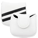 Golf Club Covers,4pcs or 1pc Golf Headcovers for Woods and Driver Fairway Hybrids Women Men - Premium PU Leather with Interchangeable Tags & Magnetic Blade and Mallet Putter Covers