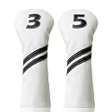 Golf Club Covers,4pcs or 1pc Golf Headcovers for Woods and Driver Fairway Hybrids Women Men - Premium PU Leather with Interchangeable Tags & Magnetic Blade and Mallet Putter Covers