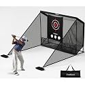 Golf Net for Hitting Practice Driving Real Ball,10x7ft Heavy Steel Frame.