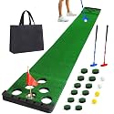 Golf Putting Game Set,Indoor Putting Green Mat with Front Border