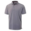 Golf Shirts for Men - Dry Fit Moisture Wicking Short Sleeve Performance Sport Casual Striped Collared Mens Polo Shirt