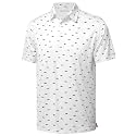 Golf Shirts for Men - Dry Fit Moisture Wicking Short Sleeve Performance Sport Casual Striped Collared Mens Polo Shirt