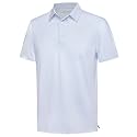 Golf Shirts for Men - Dry Fit Moisture Wicking Short Sleeve Performance Sport Casual Striped Collared Mens Polo Shirt