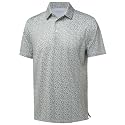 Golf Shirts for Men - Dry Fit Moisture Wicking Short Sleeve Performance Sport Casual Striped Collared Mens Polo Shirt
