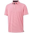 Golf Shirts for Men - Dry Fit Moisture Wicking Short Sleeve Performance Sport Casual Striped Collared Mens Polo Shirt