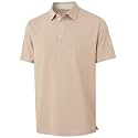 Golf Shirts for Men - Dry Fit Moisture Wicking Short Sleeve Performance Sport Casual Striped Collared Mens Polo Shirt