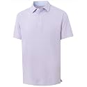 Golf Shirts for Men - Dry Fit Moisture Wicking Short Sleeve Performance Sport Casual Striped Collared Mens Polo Shirt