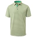 Golf Shirts for Men - Dry Fit Moisture Wicking Short Sleeve Performance Sport Casual Striped Collared Mens Polo Shirt