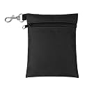 Zipper Golf Ball Bag w/Metal Lobster Claw Clip