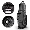 Golf Travel Bag for Airlines: Hard Case Top, Waterproof Zippers, Built-in TSA Lock, 1680D Oxford Fabric, Oversized Tank Wheels, Lightweight – Enhanced Club Protection