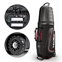 Golf Travel Bag for Airlines: Hard Case Top, Waterproof Zippers, Built-in TSA Lock, 1680D Oxford Fabric, Oversized Tank Wheels, Lightweight – Enhanced Club Protection