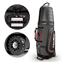 Golf Travel Bag for Airlines: Hard Case Top, Waterproof Zippers, Built-in TSA Lock, 1680D Oxford Fabric, Oversized Tank Wheels, Lightweight – Enhanced Club Protection