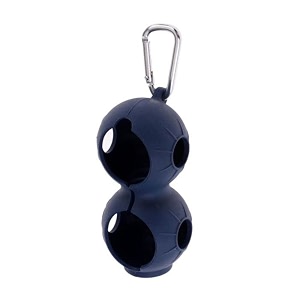 golfoy basics lightweight silicone golf ball holder 2 ball carrier holder soft silicone protect with carabiner clip to attachable to golf bag or belt