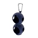Golfoy Basics Lightweight Silicone Golf Ball Holder, 2 Ball Carrier Holder Soft Silicone Protect with Carabiner Clip to Attachable to Golf Bag Or Belt