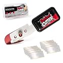 Gomake Vinyl Backing Cutter Bodyguard Vinyl Wrap Cutting Knife, Hidden Blade Wrapping Paper Roll Cutter Vinyl Cutter for Car Tinting and Backing Paper Cutter with 10 Titanium Coated Blades