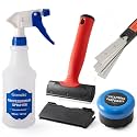 Gomake Wallpaper Remove Tool Set With Perforating Scoring Tool,Spray Bottle,4 inch Razor Blade Scraper Sticker Remover to Peel Contact Paper Vinyl Backsplash Window Film Wallpaper Adhesive