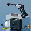GoMechanic Cordless Pressure Washer | 2X Power Wireless High Pressure Car Washer | 80 Bar Pressure, Rechargeable 48V Battery| Premium Build |6-in-1 Nozzle & 5M Hose Pipe |No Tap Needed| with Cloth