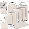 Gonex 10-Piece Compression Packing Cubes with Travel Organizer Set