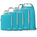Gonex 5-Piece Compression Packing Cubes with Laundry Bag