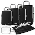 Gonex 6-Piece Compression Packing Cubes with Shoe Bag