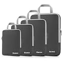 Gonex Compression Packing Cubes, 4-Piece Expandable Travel Organizers