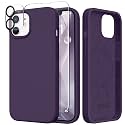 GONEZ Magnetic for iPhone 12/12 Pro Case, Silicone Cover Deep Purple