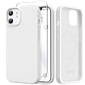 GONEZ Magnetic for iPhone 12/12 Pro Case, Silicone Cover White