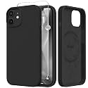 GONEZ Magnetic for iPhone 12/12 Pro Case, Silicone Cover Black