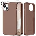 GONEZ Magnetic for iPhone 13/14 Case, Silicone Cover Brown