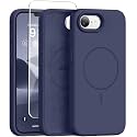 GONEZ Magnetic for iPhone 16e/17e Case, Silicone Cover Navy Blue