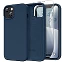GONEZ Magnetic for iPhone 13/14 Case, Silicone Cover Dark Blue