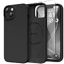 GONEZ Magnetic for iPhone 13/14 Case, Silicone Cover Black
