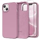 GONEZ Magnetic for iPhone 13/14 Case, Silicone Cover Blackcurrant