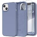 GONEZ Magnetic for iPhone 13/14 Case, Silicone Cover Lavender Gray
