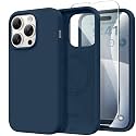 GONEZ Magnetic for iPhone 14 Pro Case, Silicone Cover Dark Blue