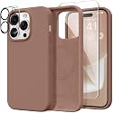 GONEZ Magnetic for iPhone 14 Pro Max Case, Silicone Cover Brown