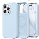 GONEZ Magnetic for iPhone 14 Pro Max Case, Silicone Cover Blue