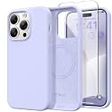 GONEZ Magnetic for iPhone 14 Pro Max Case, Silicone Cover Lilac