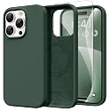 GONEZ Magnetic for iPhone 15 Pro Case, Silicone Cover Dark Green