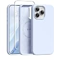 GONEZ Magnetic for iPhone 15 Pro Max Case, Silicone Cover Baby Blue