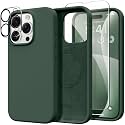 GONEZ Magnetic for iPhone 15 Pro Max Case, Silicone Cover Dark Green