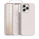 GONEZ Magnetic for iPhone 15 Pro Max Case, Silicone Cover Stone