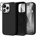 GONEZ Magnetic for iPhone 15 Pro Max Case, Silicone Cover Black