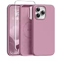 GONEZ Magnetic for iPhone 15 Pro Max Case, Silicone Cover Blackcurrant